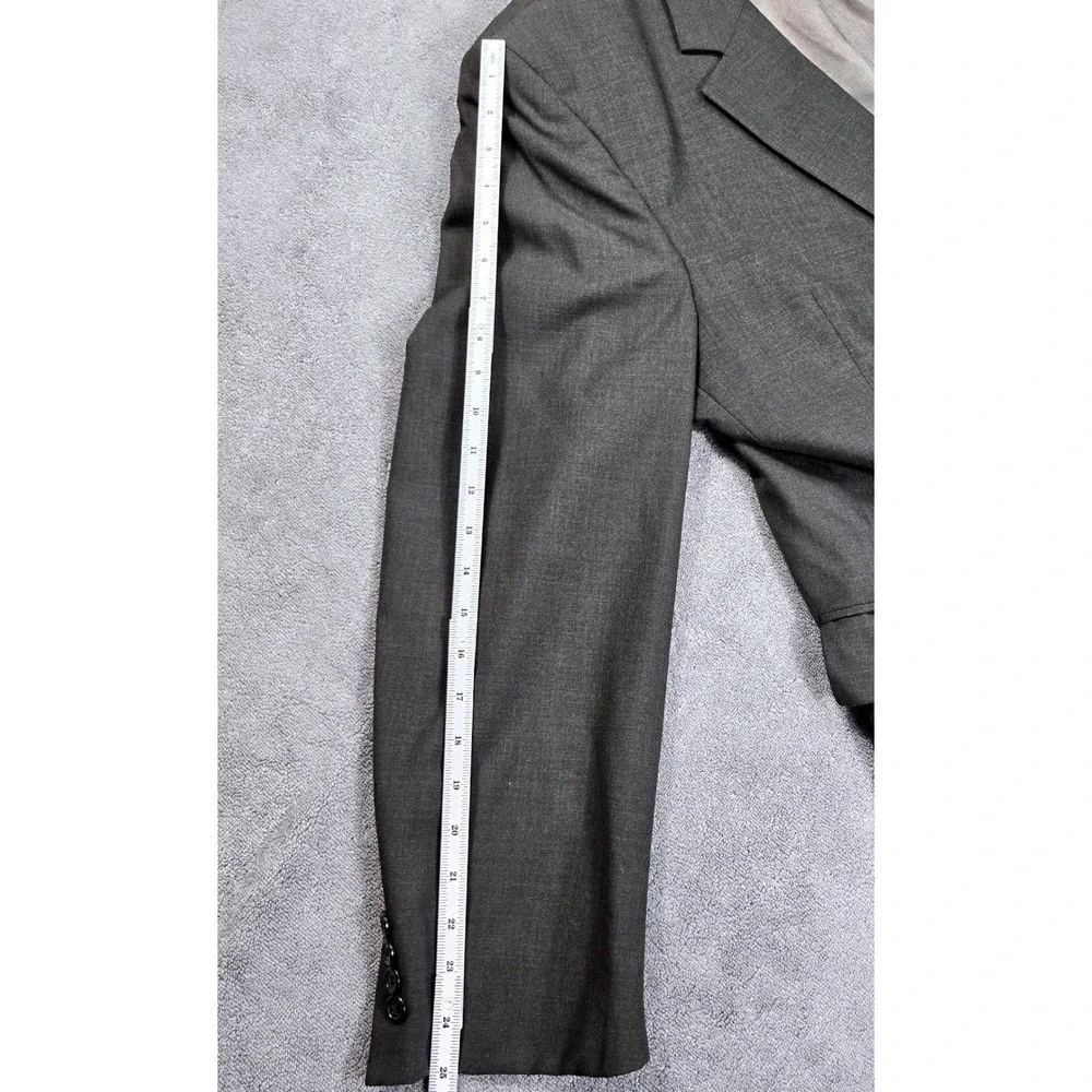 Jos. A. Bank Suit Jacket Mens 46L Charcoal Gray Good 100% Wool 2-Button‎ Blazer